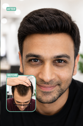 Berkowits Gurgaon hair transplant before and after result 5